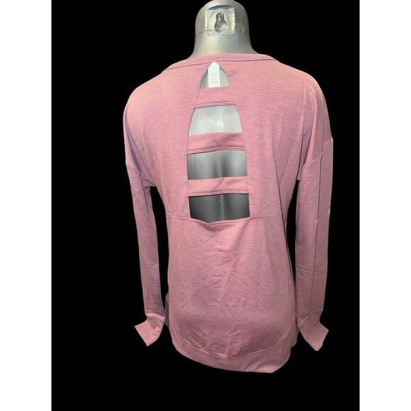 BNWT Balanced collection open back pink, long sleeve shirt, small - Picture 1 of 4